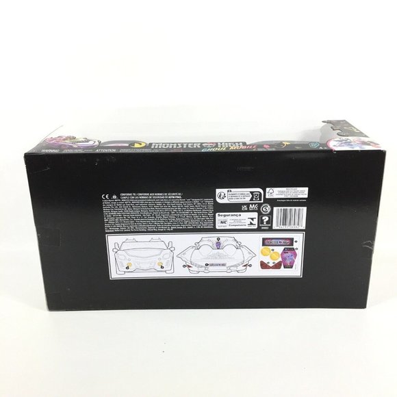 Monster High Toy Car Ghoul Mobile With Pet & Accessories Purple Convertible - Picture 12 of 16